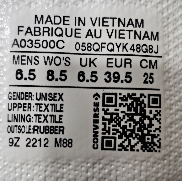 Converse Chuck Taylor All Star Lugged 2.0 Utility , Women's SZ 8.5, Men's SZ 6.5 - Picture 9 of 9